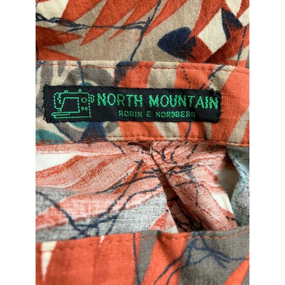 Vintage North Mountain Womens Midi Skirt Tropical Floral Fall Small 26" Waist - Picture 6 of 7
